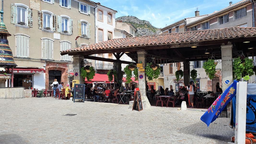 Restaurant in Anduze, wo wir eine Kaffeepause einlegten.