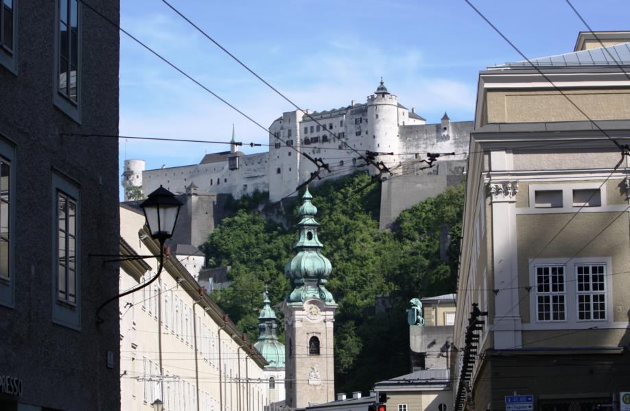 Blick aus der Altstadt auf die Burg.