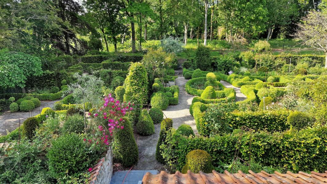 Blick vom Wohnraum in den Garten