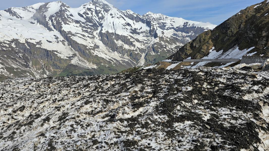 An den Südhängen trafen wir auf verharschte Schneeflächen.