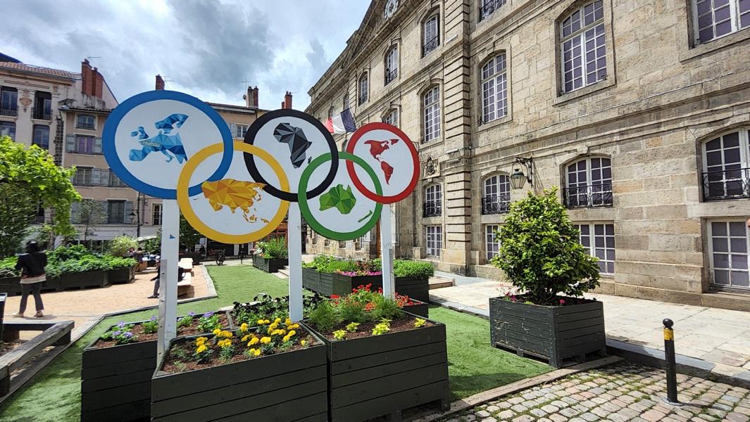 Animation zu den bevorstehenden Olympischen Spielen 2024 in Frankreich