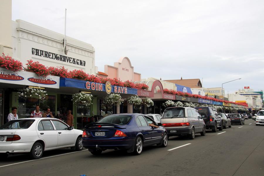 Hauptstraße in Hastings.