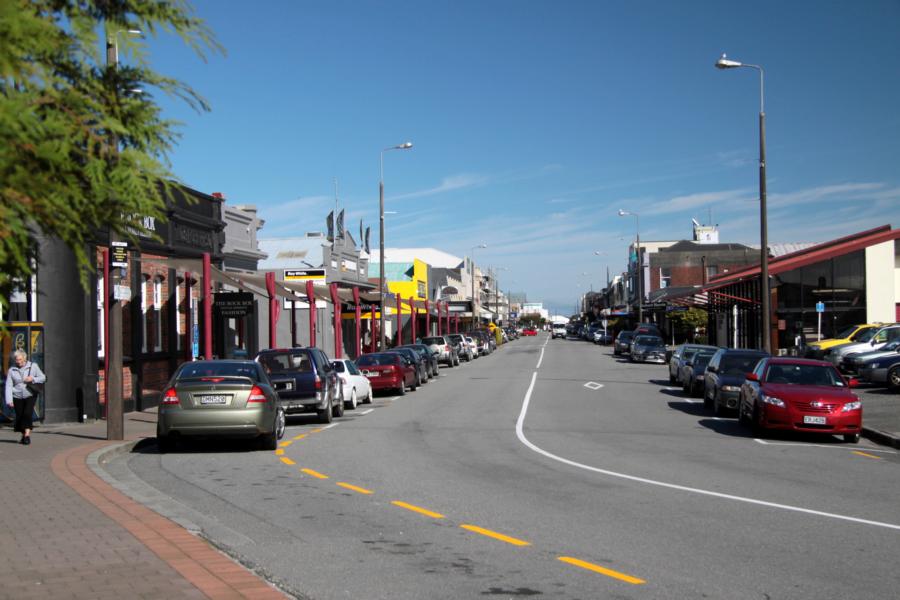 Hauptstraße von Greymouth.