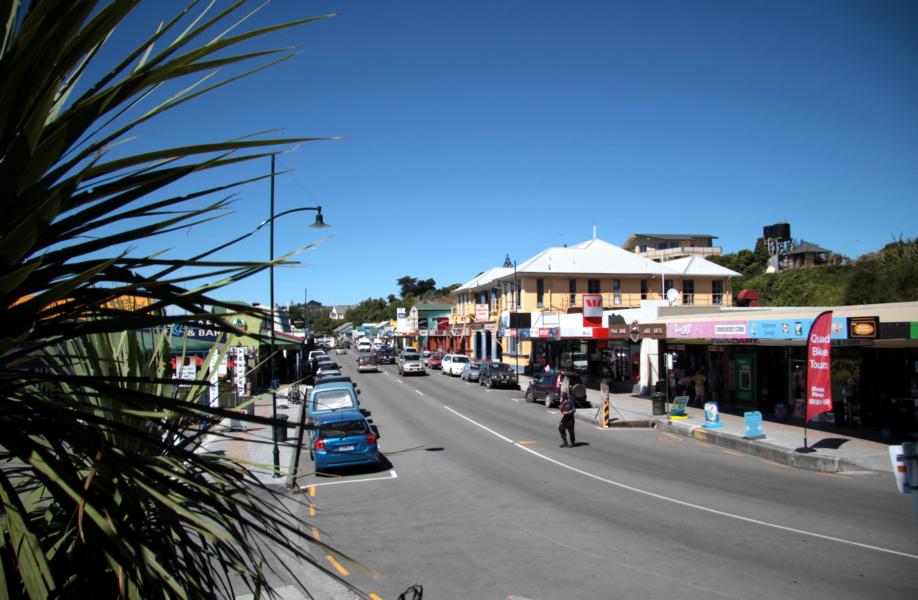 Hauptstraße in Kaikoura.