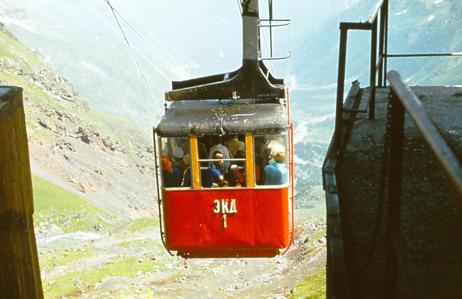 Kabine der Elbrus-Seilbahn.