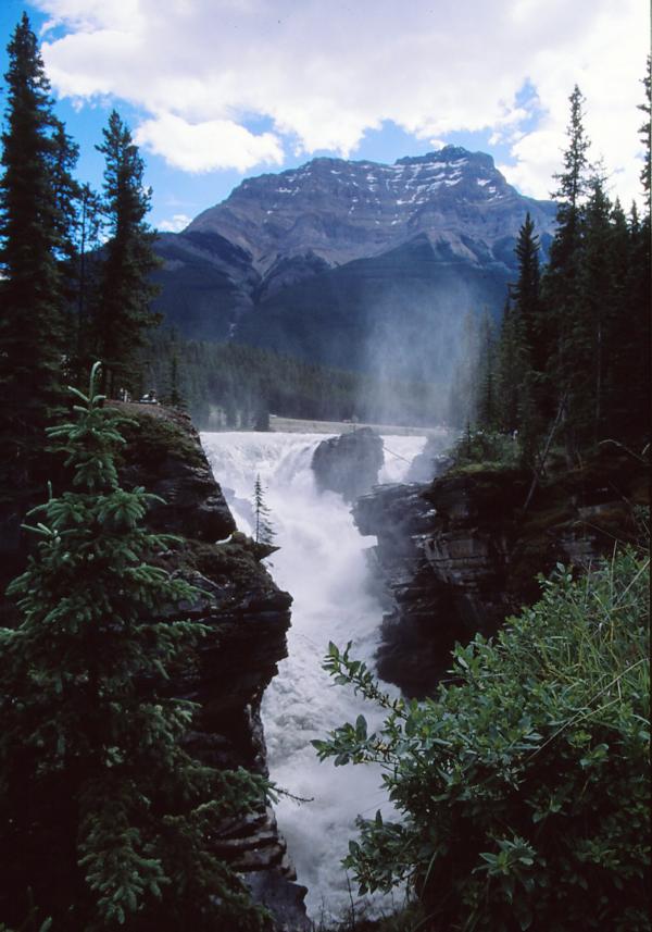 Die Athabasca Falls liegen etwa 30 Kilometer südlich von Jasper. Sie sind 23 Meter hohe Wasserfälle im Athabasca River im Jasper-Nationalpark in Alberta.