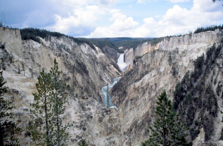 Wasserfall des Yellowston River.