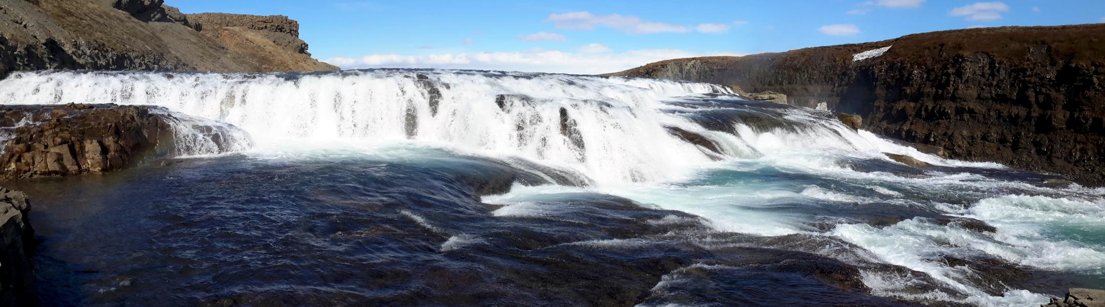 Die obere Abbruchkante des Gullfoss.