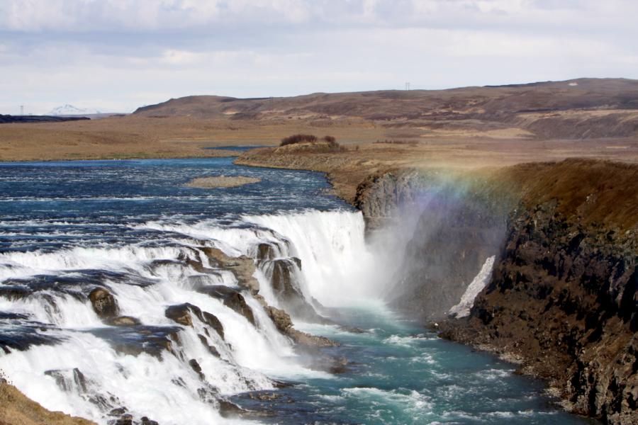 Die untere Abbruchkante des Gullfoss.